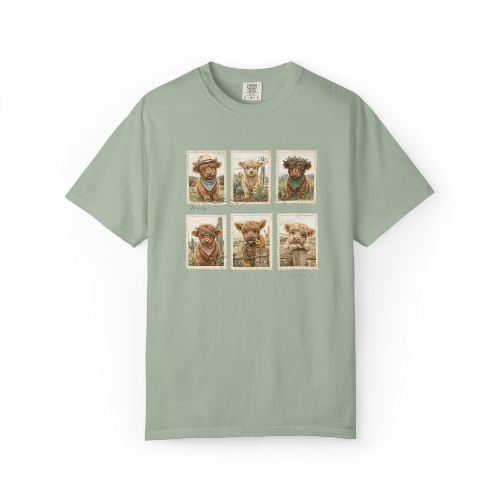 Highland Cow Stamp T-Shirt