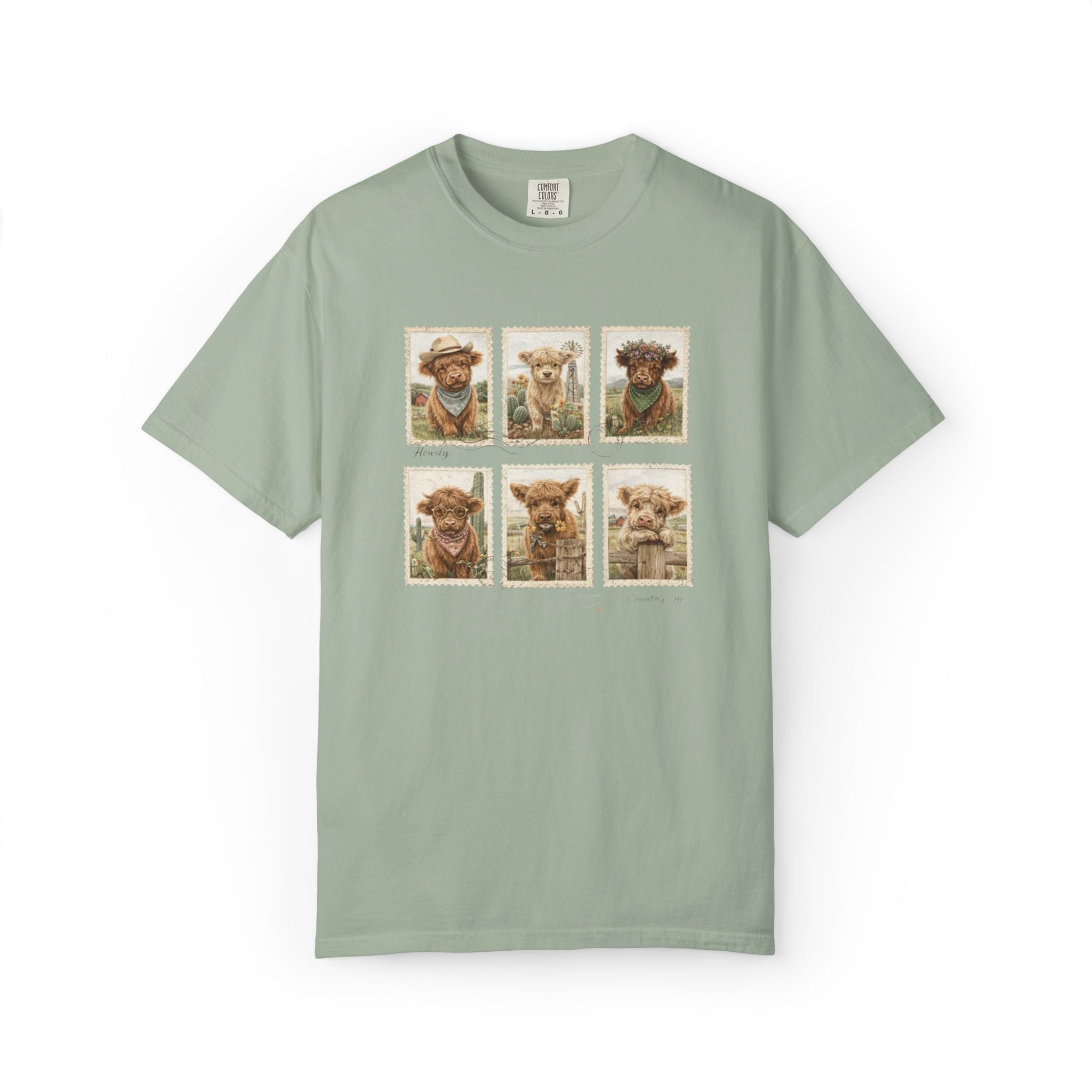 Highland Cow Stamp T-Shirt