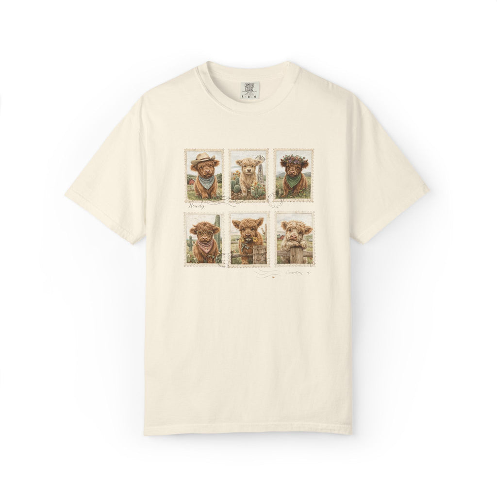 Highland Cow Stamp T-Shirt