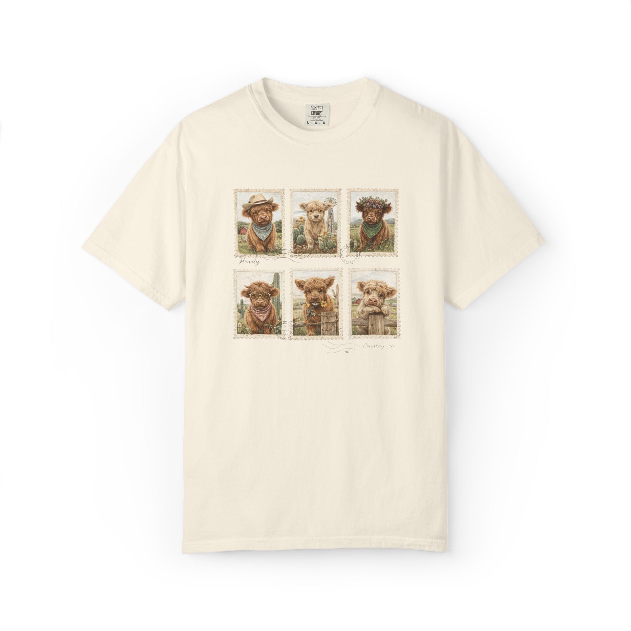 Highland Cow Stamp T-Shirt