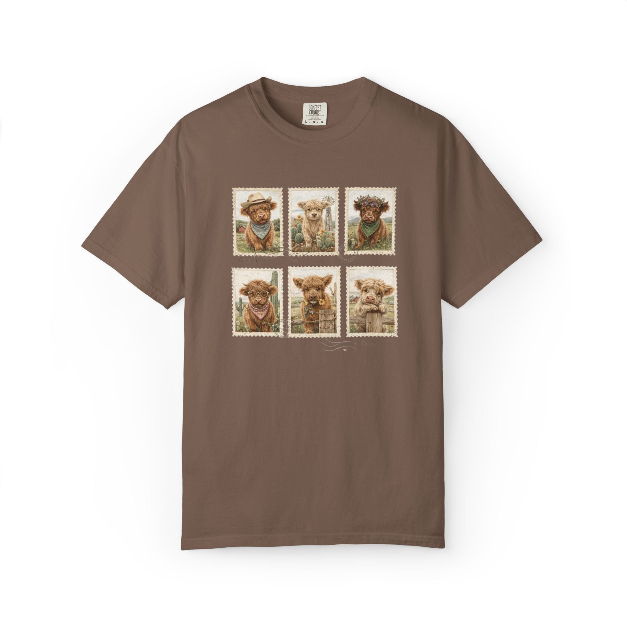 Highland Cow Stamp T-Shirt
