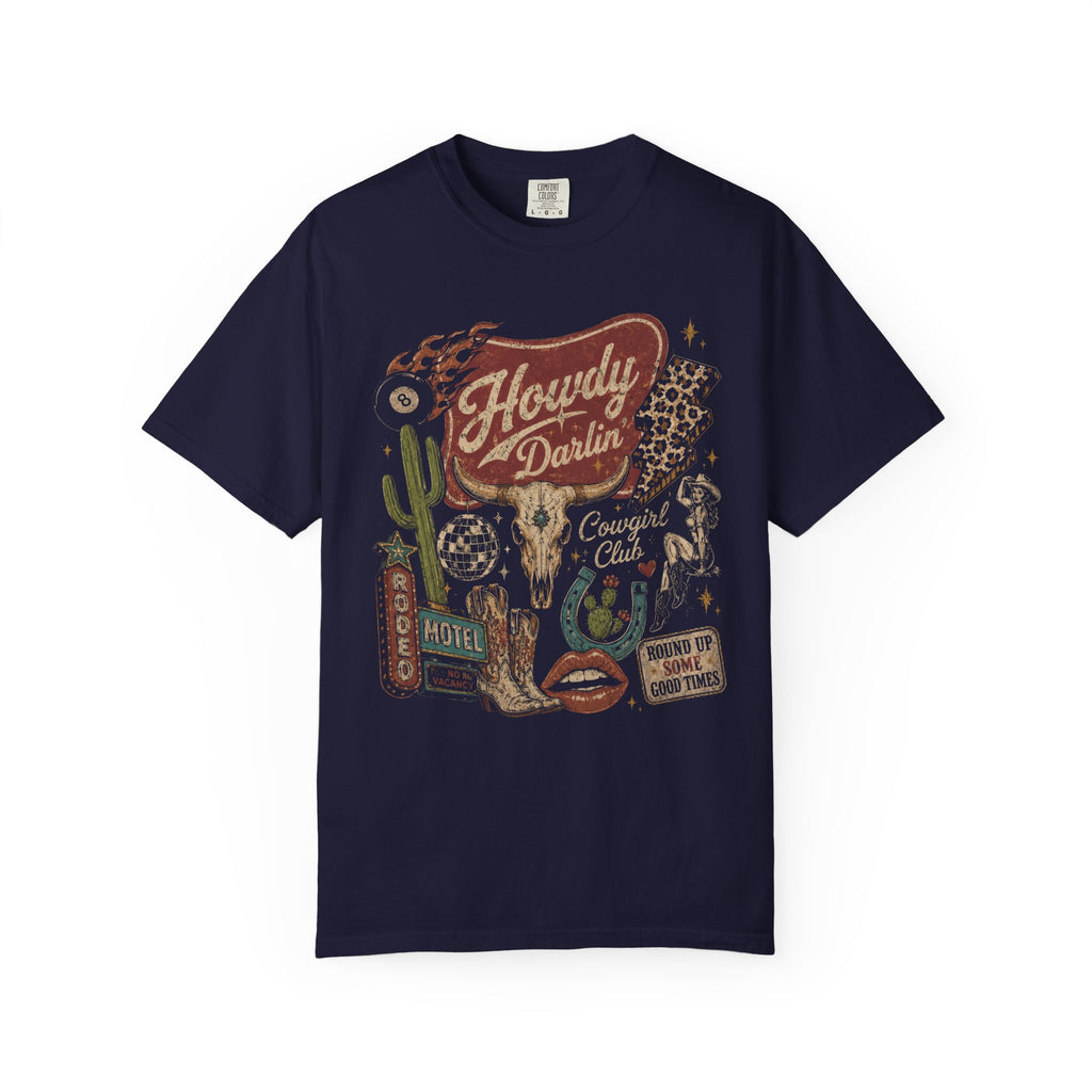 Howdy Darlin Western Collage T-Shirt