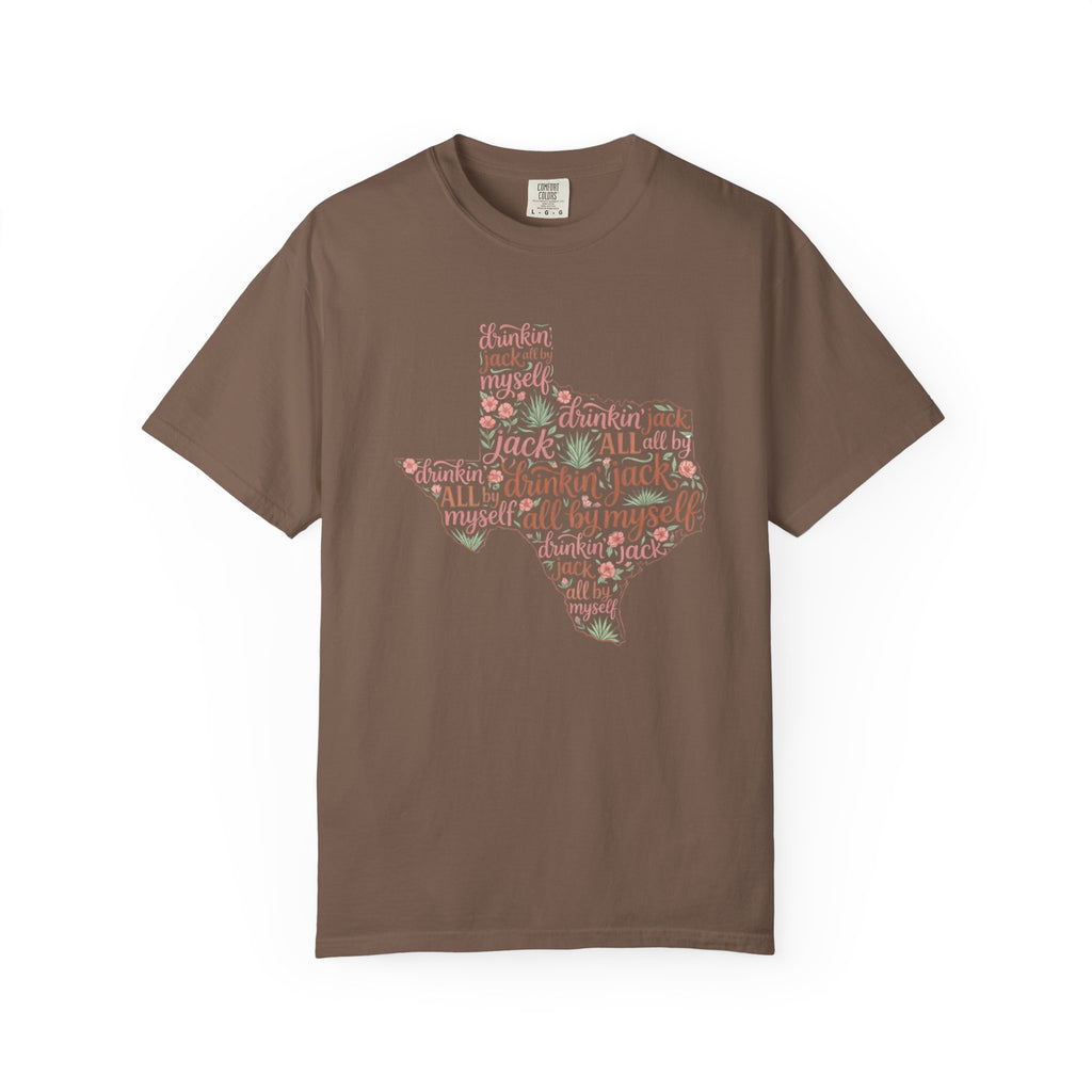 Drinkin Jack All By Myself Floral T-Shirt