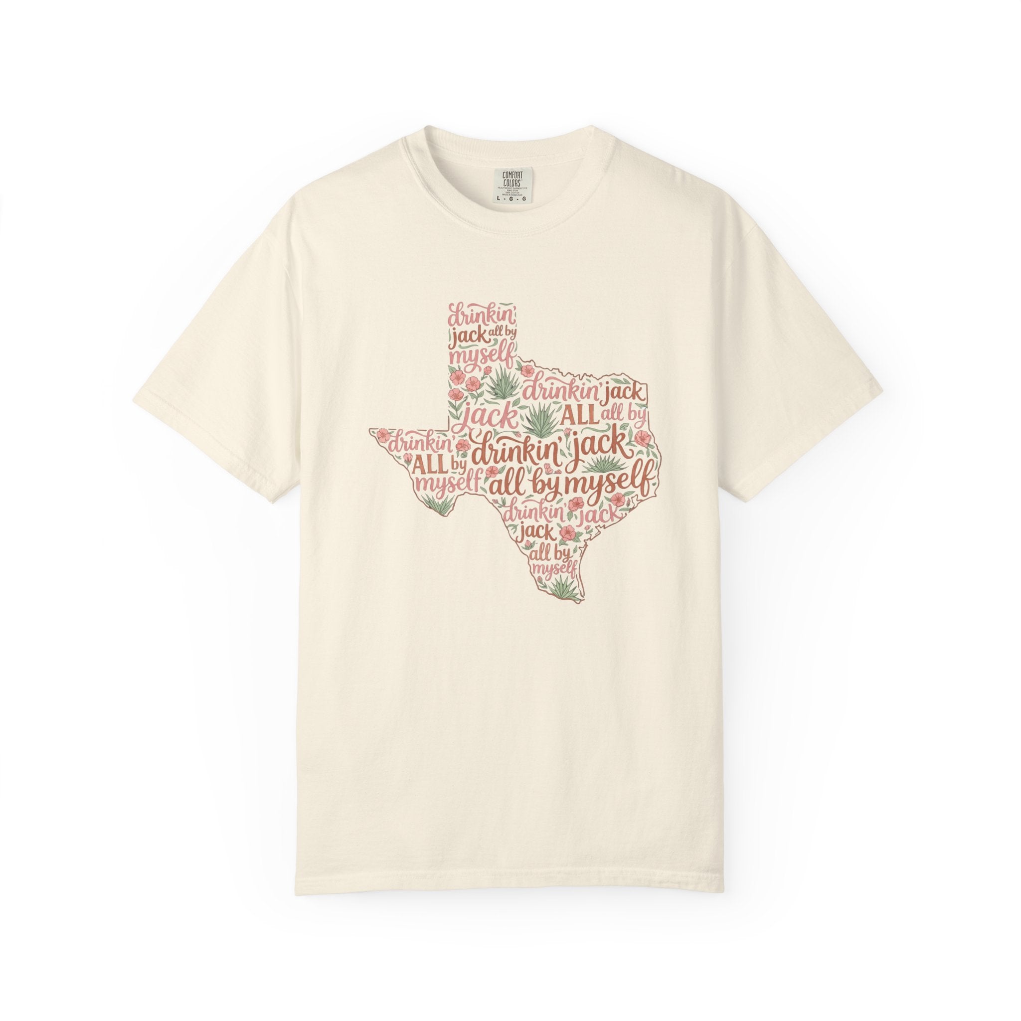 Drinkin Jack All By Myself Floral T-Shirt