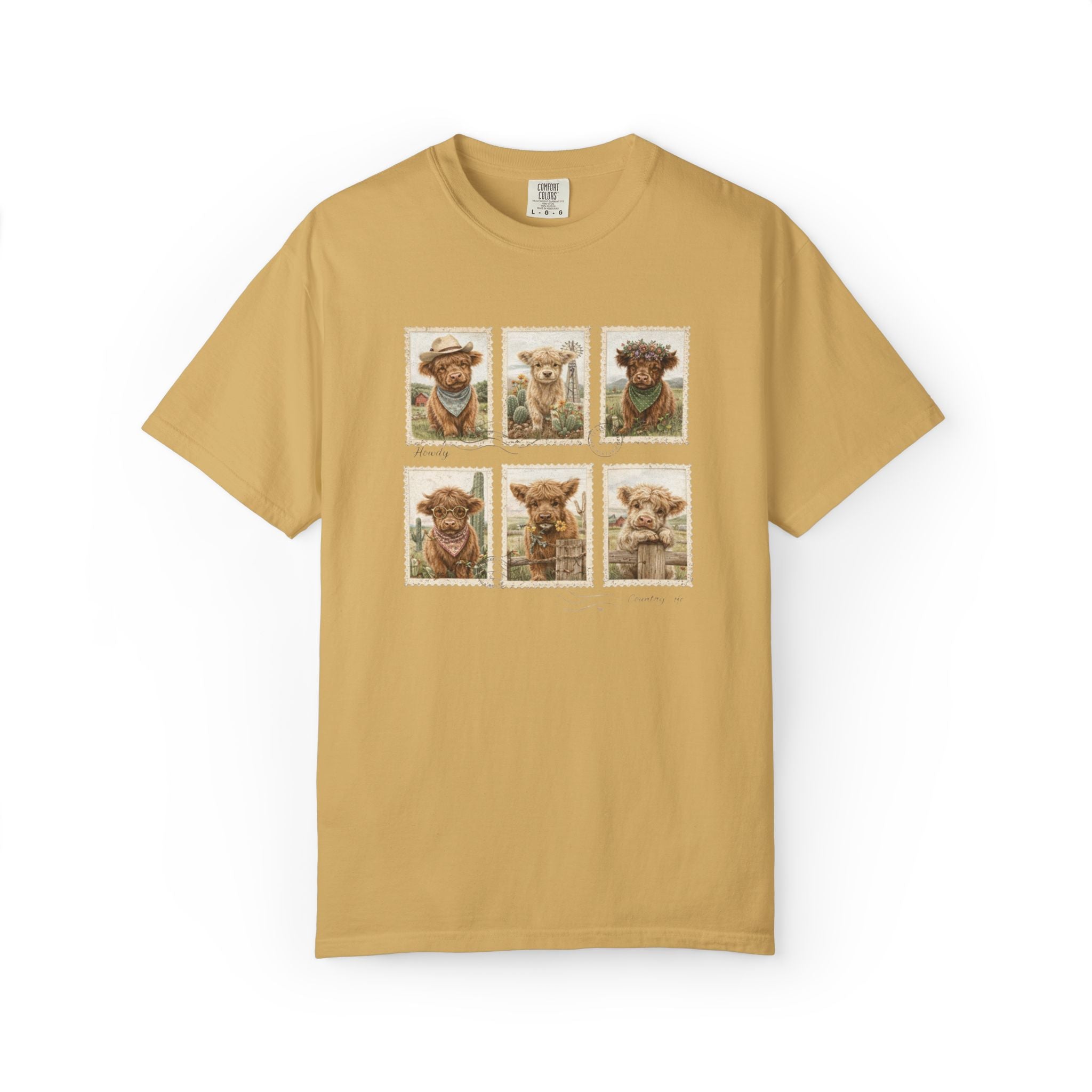 Highland Cow Stamp T-Shirt