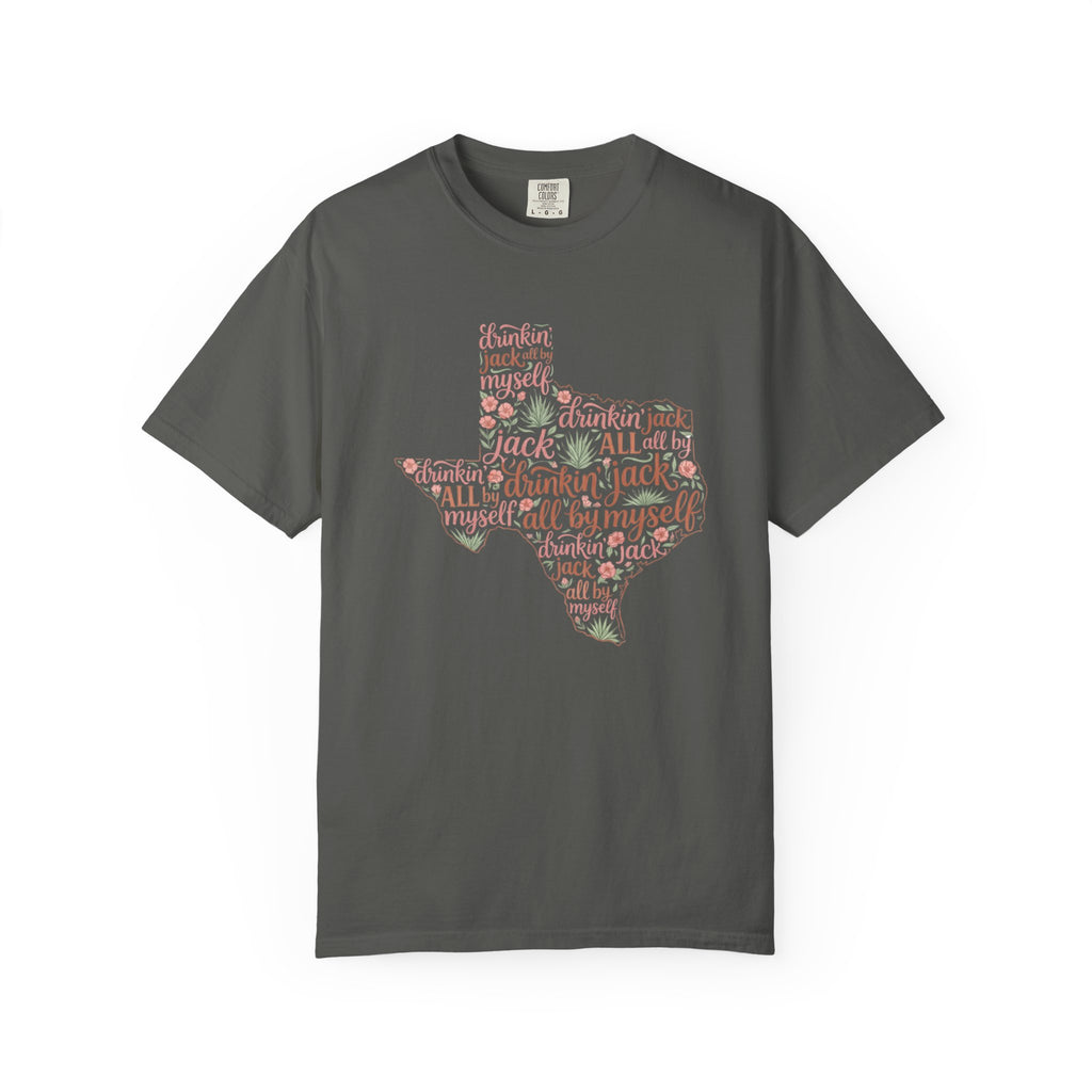 Drinkin Jack All By Myself Floral T-Shirt