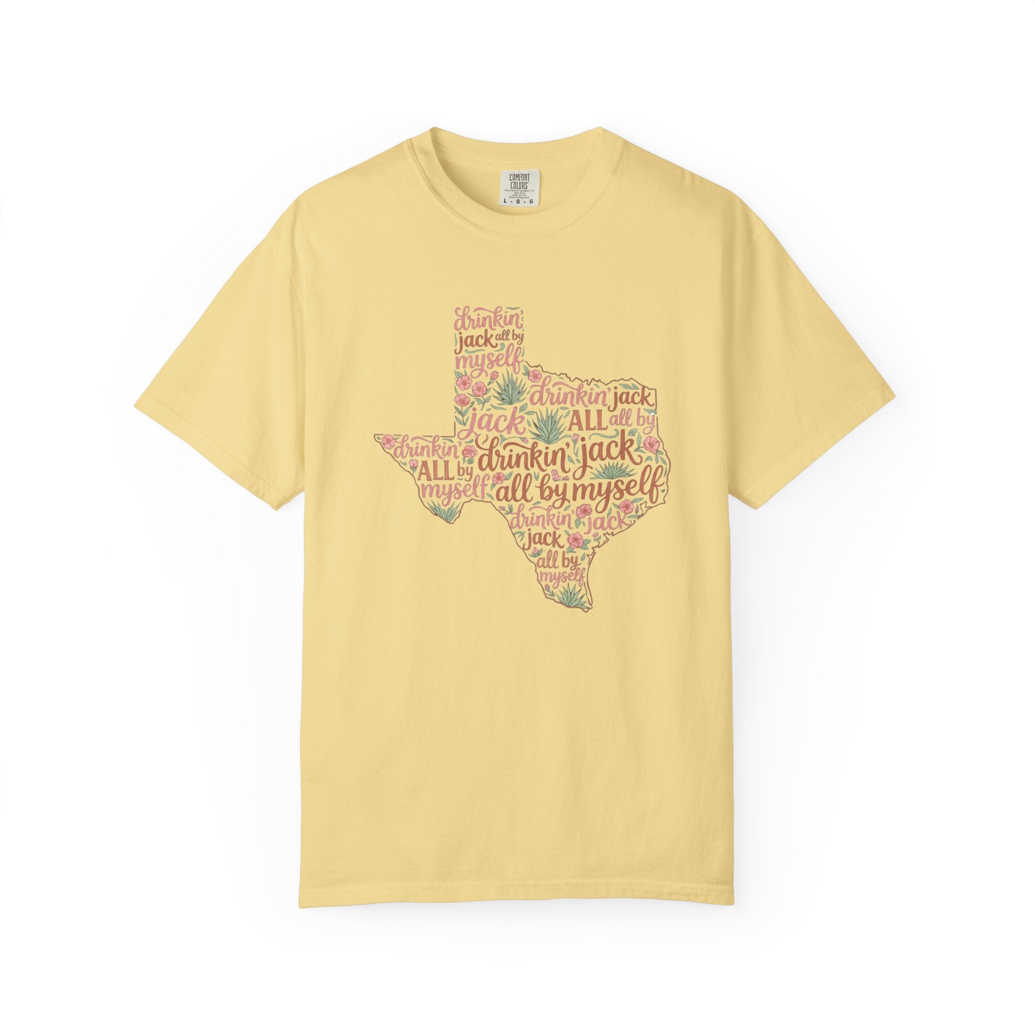 Drinkin Jack All By Myself Floral T-Shirt