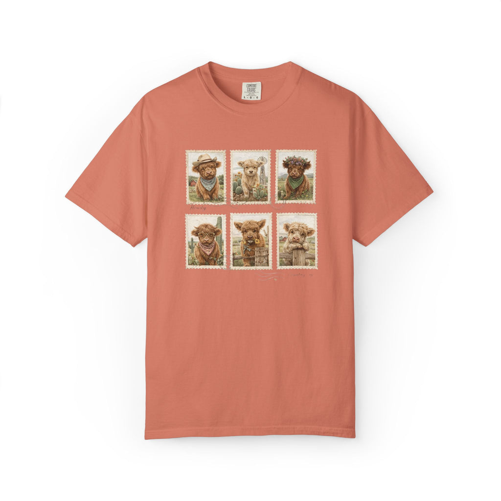 Highland Cow Stamp T-Shirt