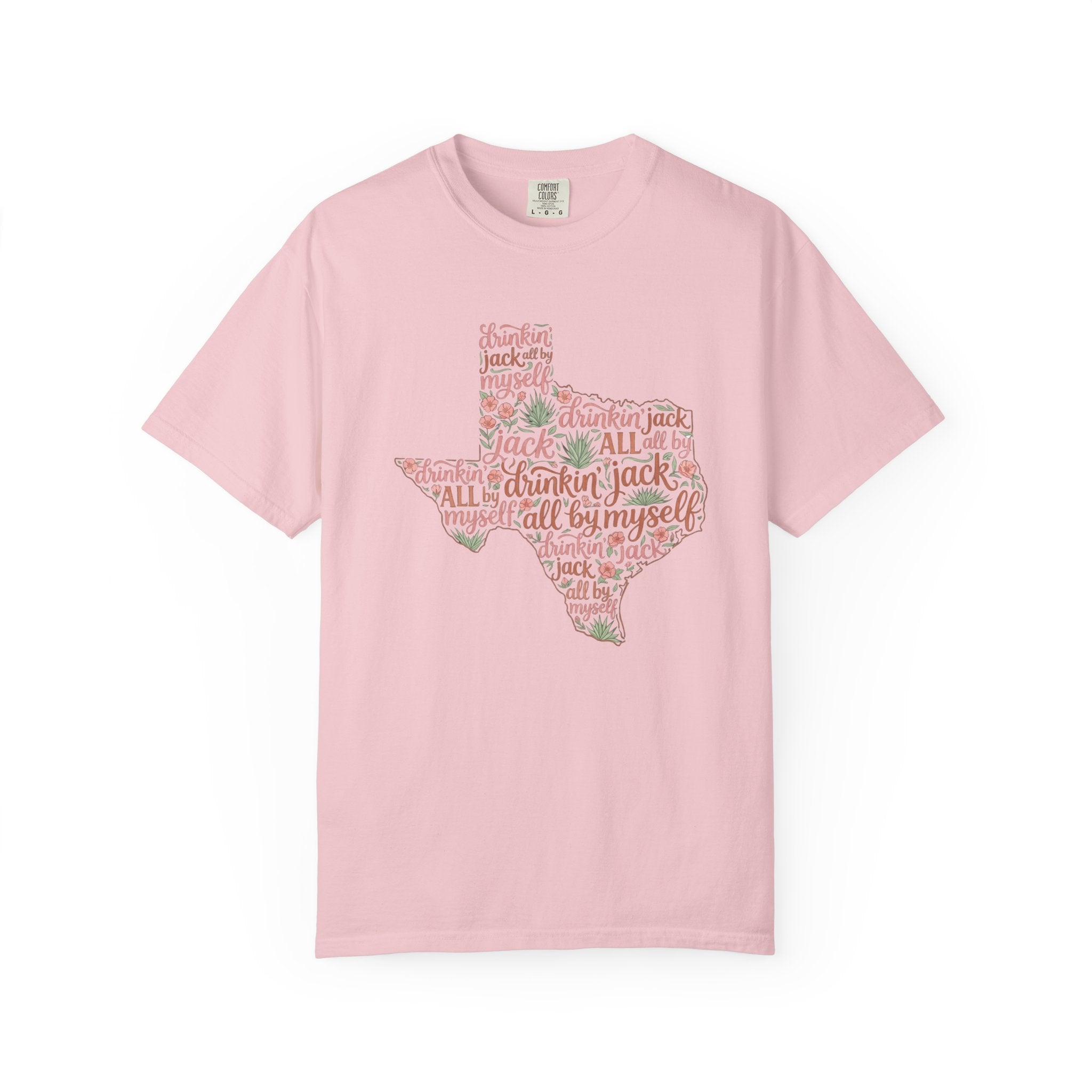 Drinkin Jack All By Myself Floral T-Shirt